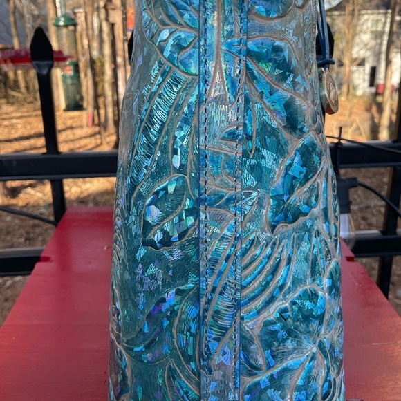 Floral Blue Handbag - Picture 3 of 6